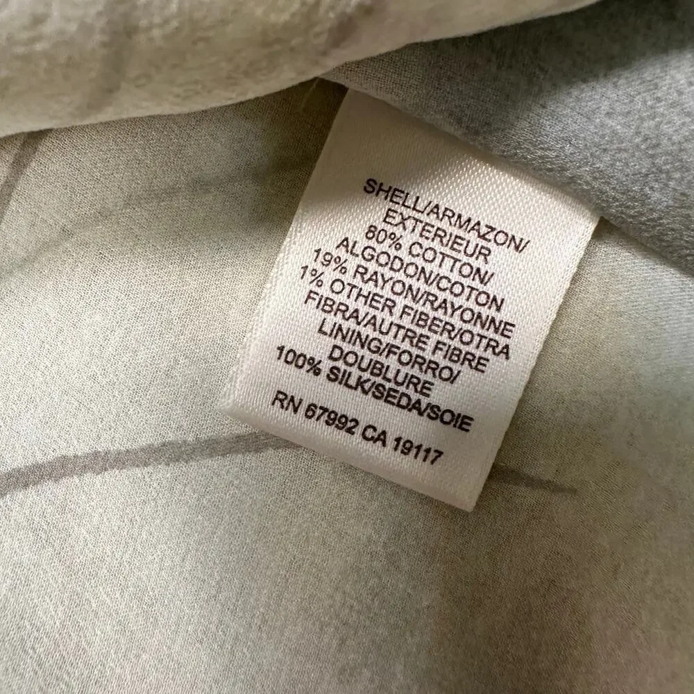 Sigrid Olsen Collection Tweed Long Blazer with Contrasting Lining Size 2